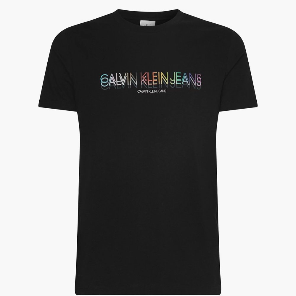 🌿Sale🌿 Calvin Klein 2189 9189 010 Cotton T-Shirt Pride Black Men's Size LGBTQ+ - Picture 5 of 7